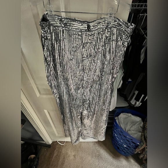 BOOHOO - Women’s Sequin Wide Leg Trouser Pant - U.S. size 20 - Picture 4 of 7